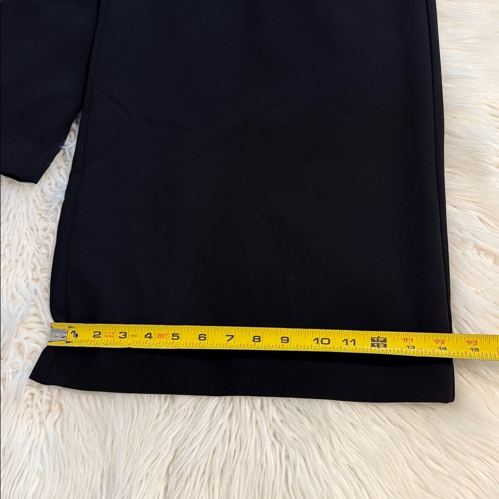 LOFT Women's Black Wide-Leg Skirt Pants size 10 inseam 29” waist 30”elastic back - Picture 8 of 12